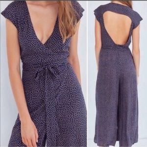 Kimchi Blue Shea Printed Wrap Jumpsuit in Blue